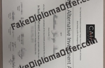 Purchase CAIA fake certificate the same as original