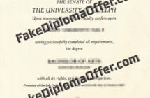 Purchase University of Guelph fake diploma certificate online
