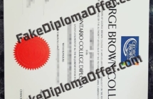 Buy George Brown College fake diploma certificate online