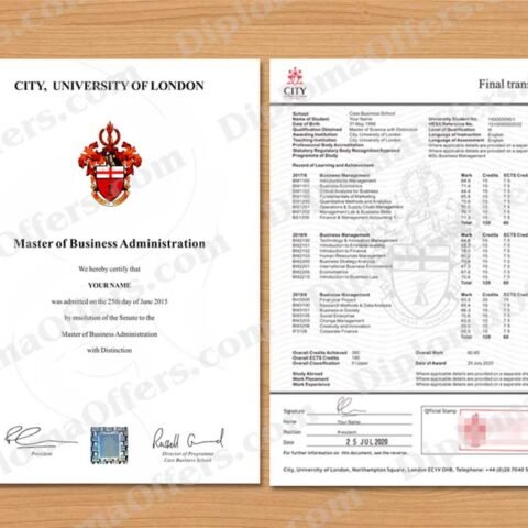 Master's Degree Diploma & Transcript