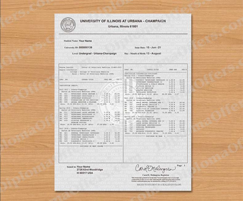 PhD Degree Transcript