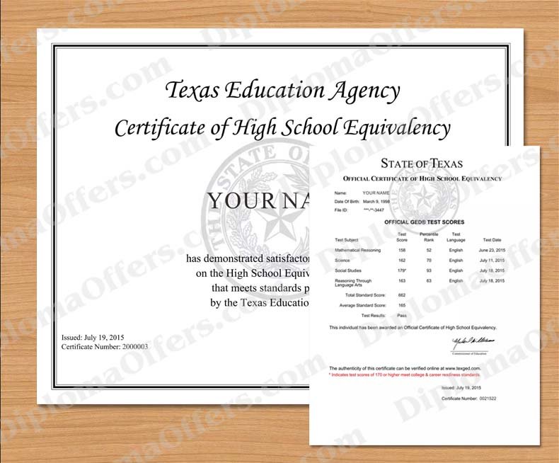 GED Diploma and Transcript