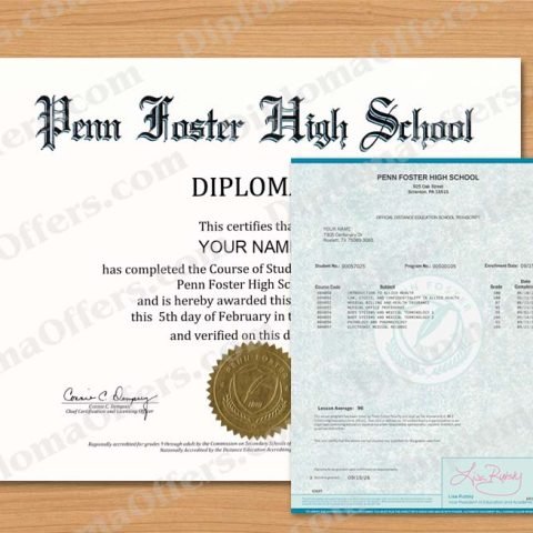 High School Diploma with Transcript