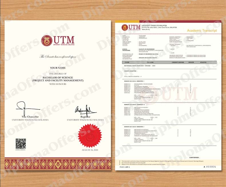 Malaysia College/University Diploma with Transcript
