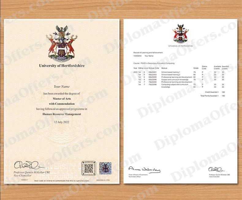 UK College/University Diploma with Transcript